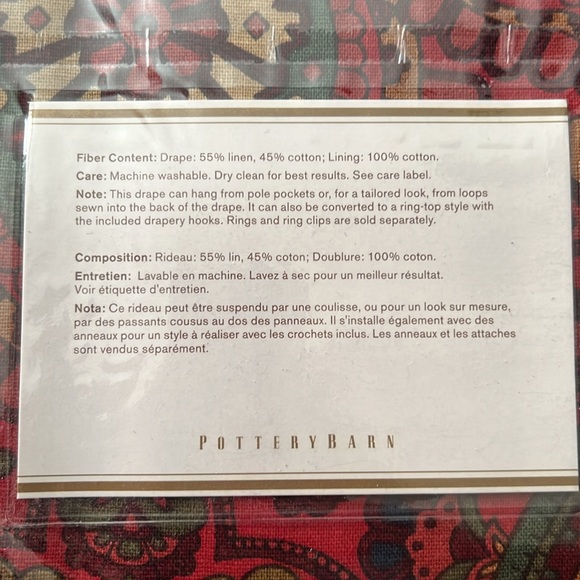 Pottery Barn Mira Paisley Drape - Picture 4 of 4